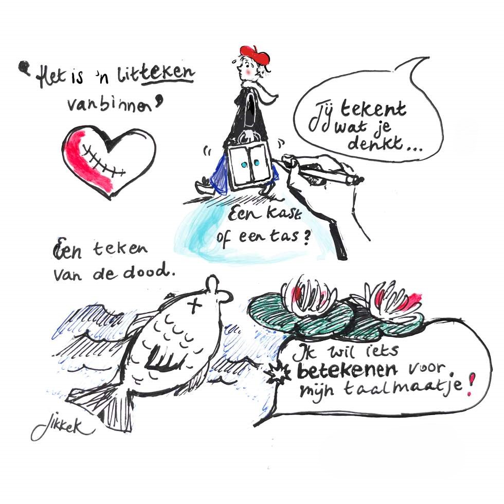 Illublog 3_web Visuele vertaling van een gesprek tussen taalmaatjes.